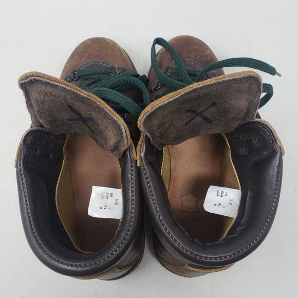 Vintage Scarpa LL Bean Brown Leather Norwegian Welt Hiking Boots Mens 8 Vibram main image 8